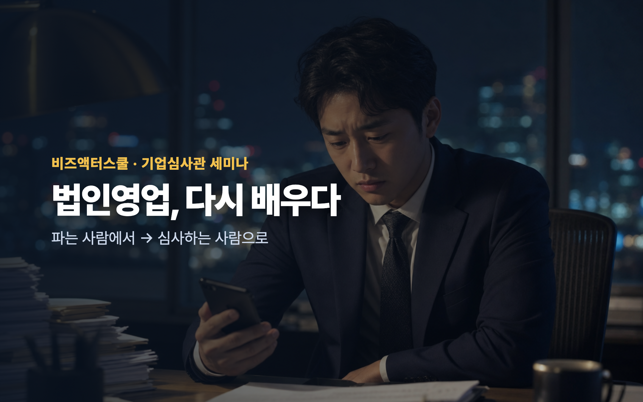 법인영업, 더 잘 파는 법이 아니라 — 기업심사관이라는 다른 위치